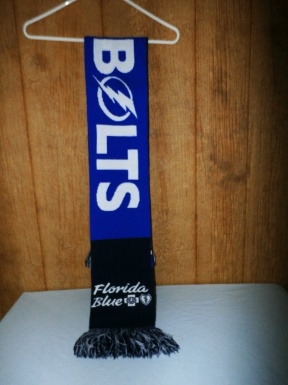 New NHL Tampa Bay LIGHTNING Hockey Scarf, BLUE & WHITE, 54x7  Go Bolts